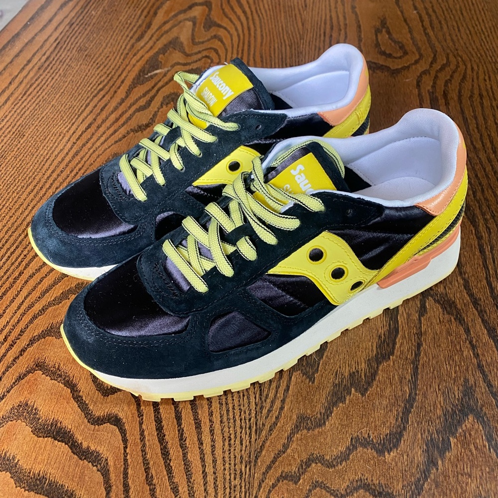 Saucony Black and Yellow Women's Athletic Shoes